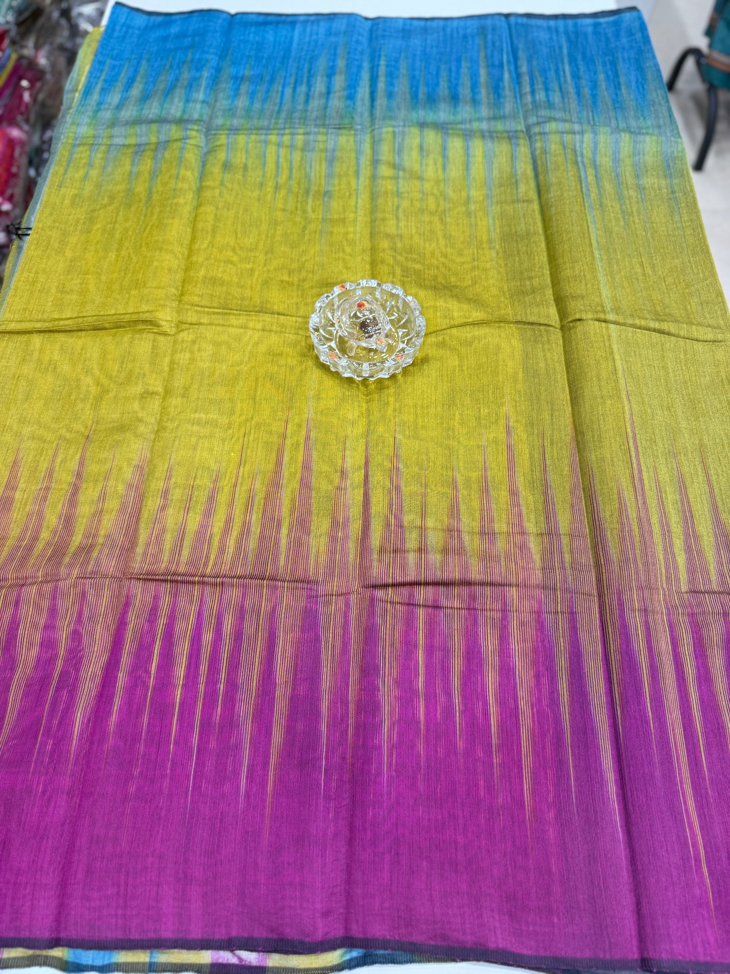 Ikat Kotki Cotton Silk Saree for Women with Matching Blouse Piece – Handwoven Traditional Design