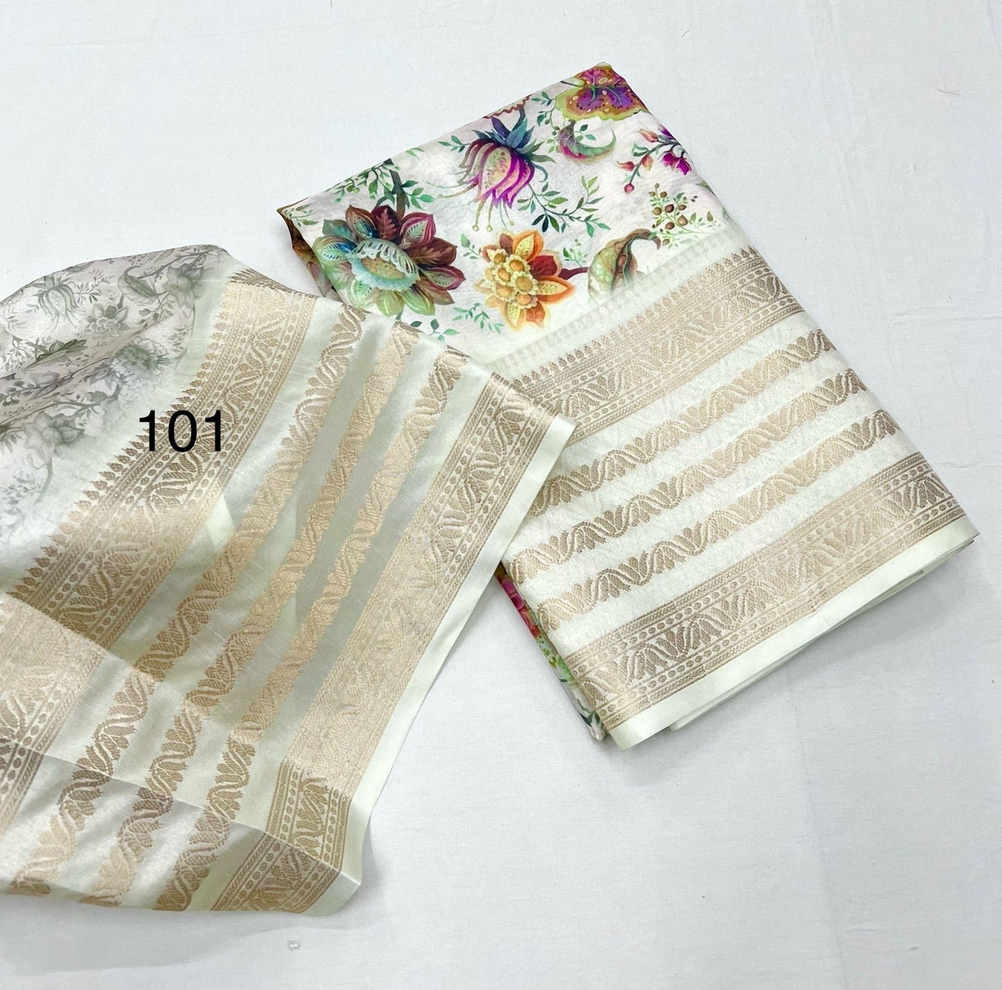 Floral elegance Dola Silk Sarees