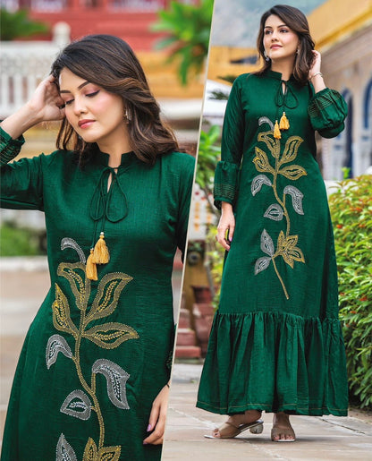 Women’s Premium Long Gown Dress – One-Piece Ethnic Wear(Sizes L, XL)