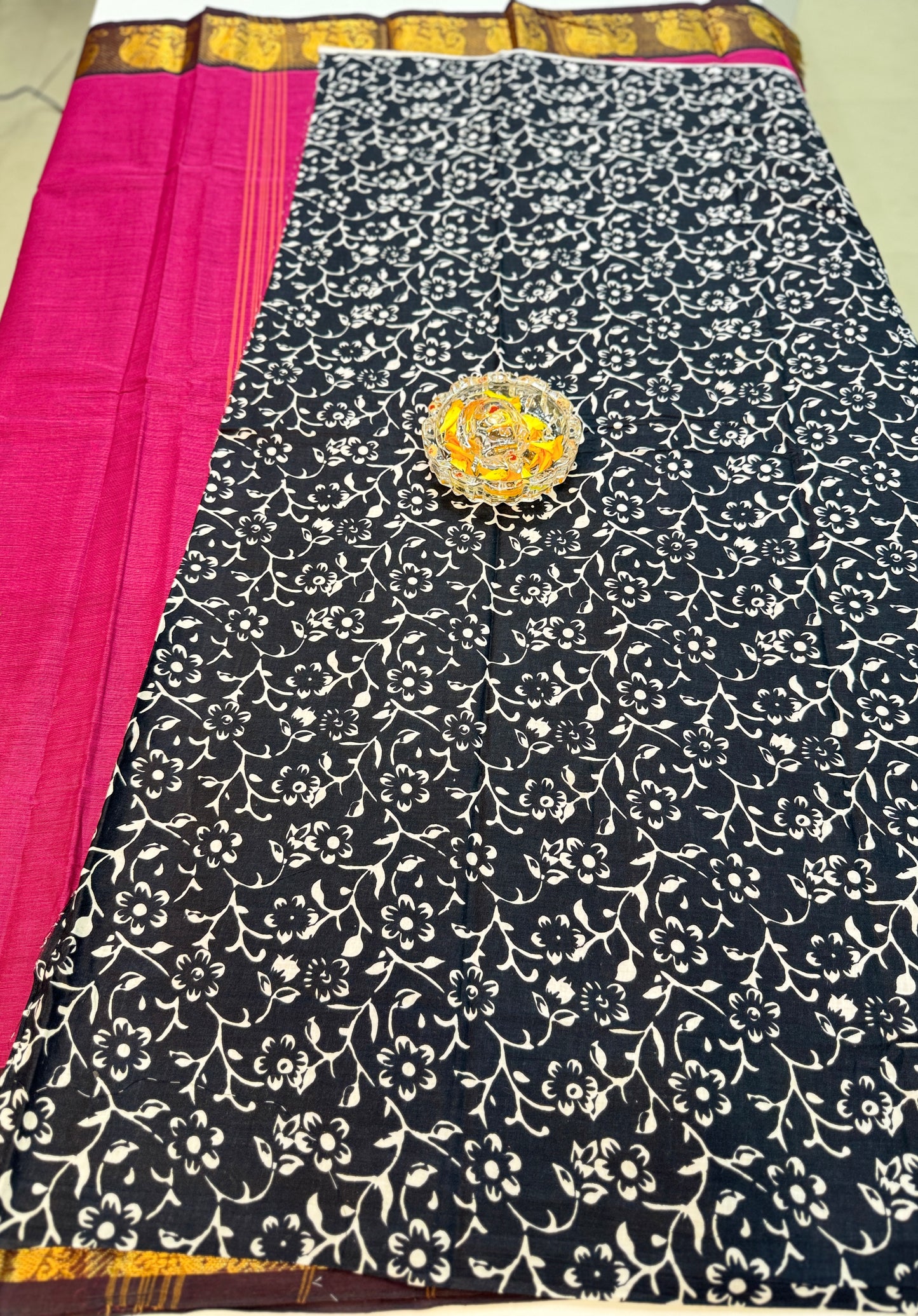 Chettinad Pure Cotton Saree with Zari Border – 80 Count, 20 Colours, 5.5m Length