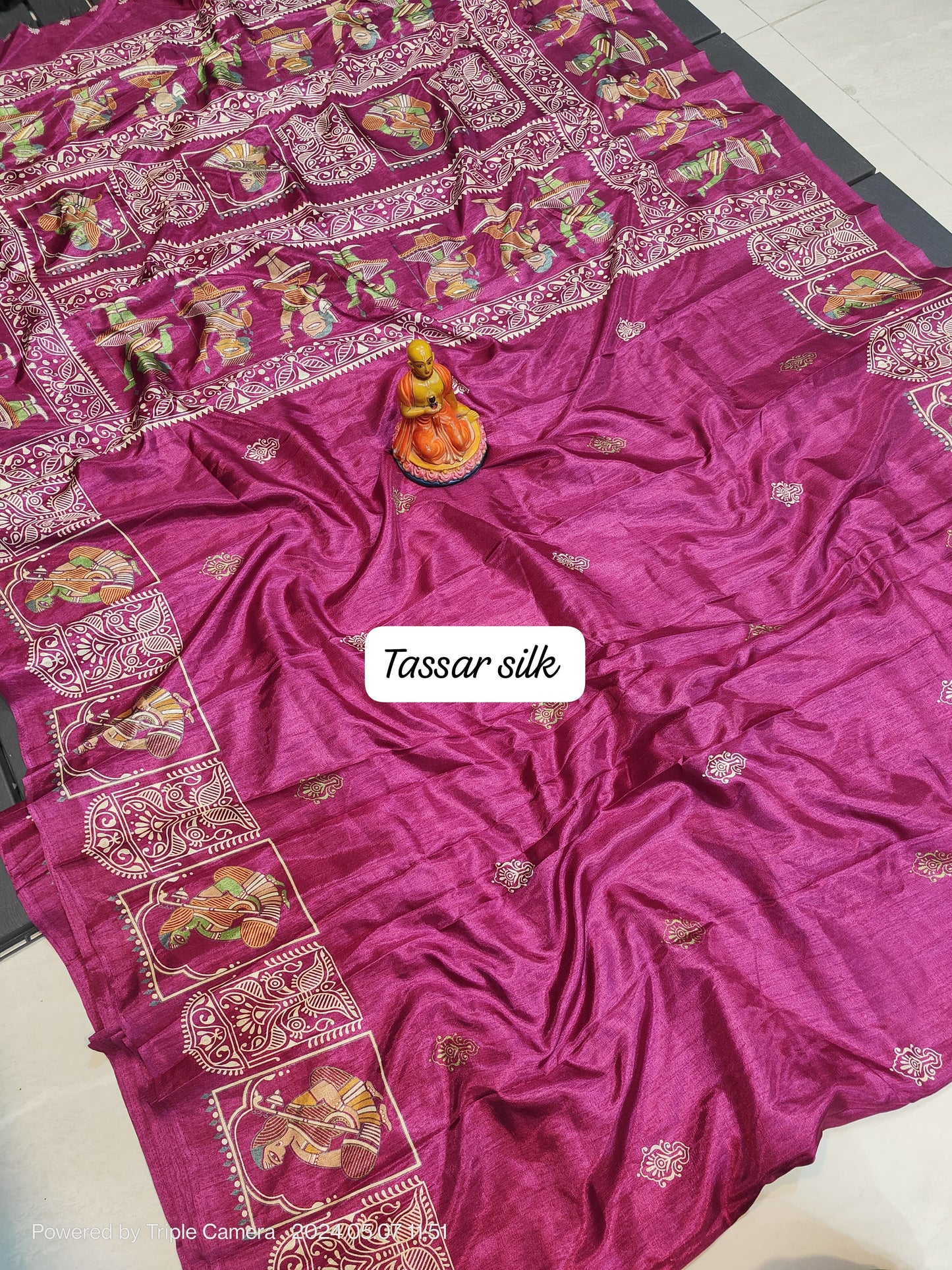 Tussar Silk Saree with Blouse Piece – Women’s Festive and Traditional Wear