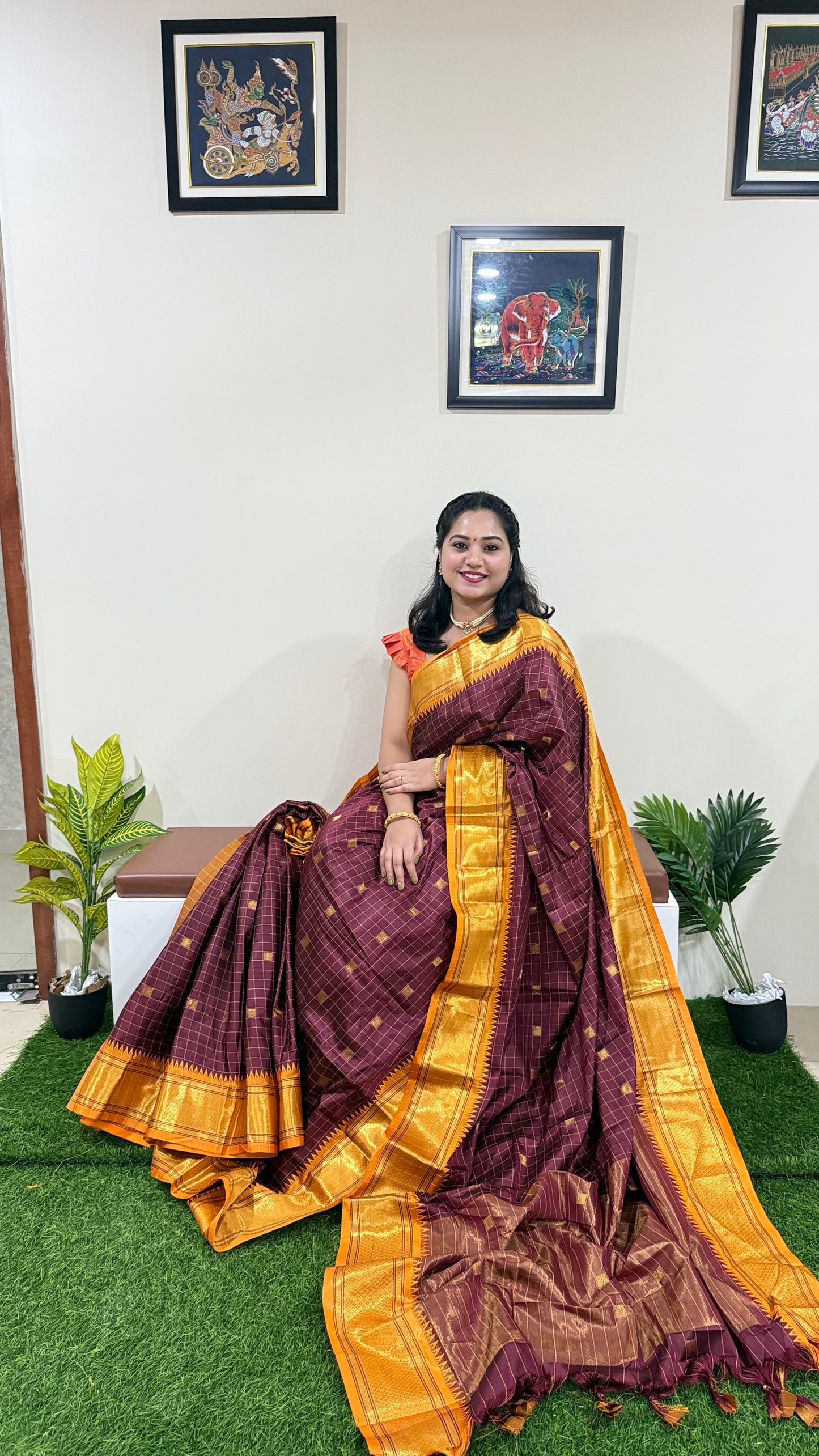 Cotton Silk Saree with Jacquard Border and Rich Pallu – With Contrast Blouse Piece for Women