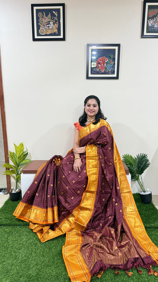Cotton Silk Saree with Jacquard Border and Rich Pallu – With Contrast Blouse Piece for Women