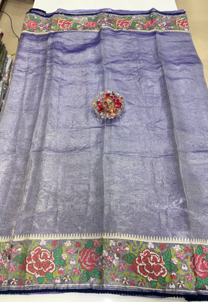 Pure Tissue Paithani Saree with Meenakari Zari Weaving and Silk Mark Certification