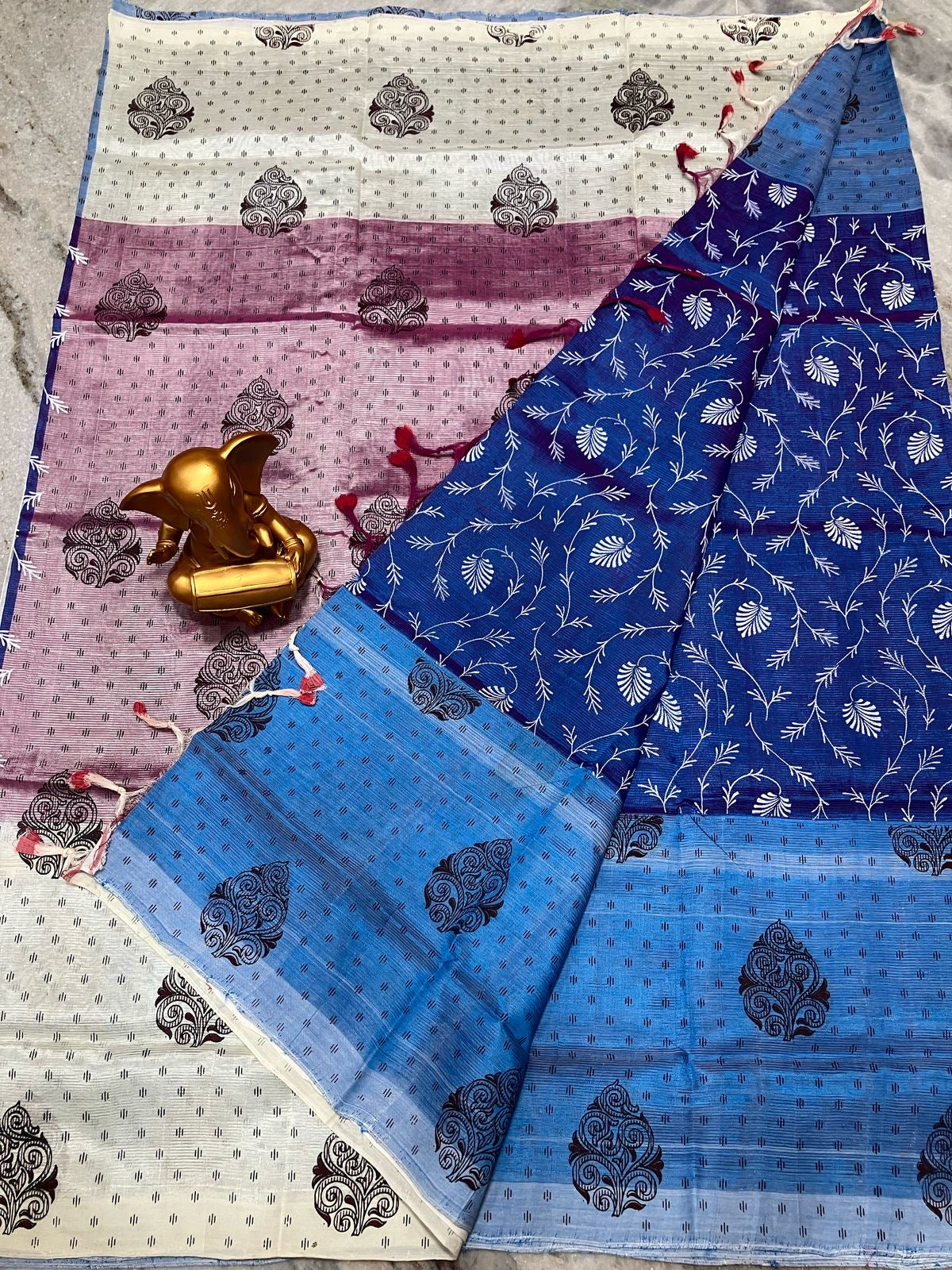 Mangalagiri Pattu Cotton Saree for Women with Plain Weave and Blouse Piece – Soft Lightweight Drape