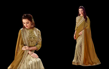 Fancy Fabric Saree with Matching Blouse – Festive Ethnic Wear for Women