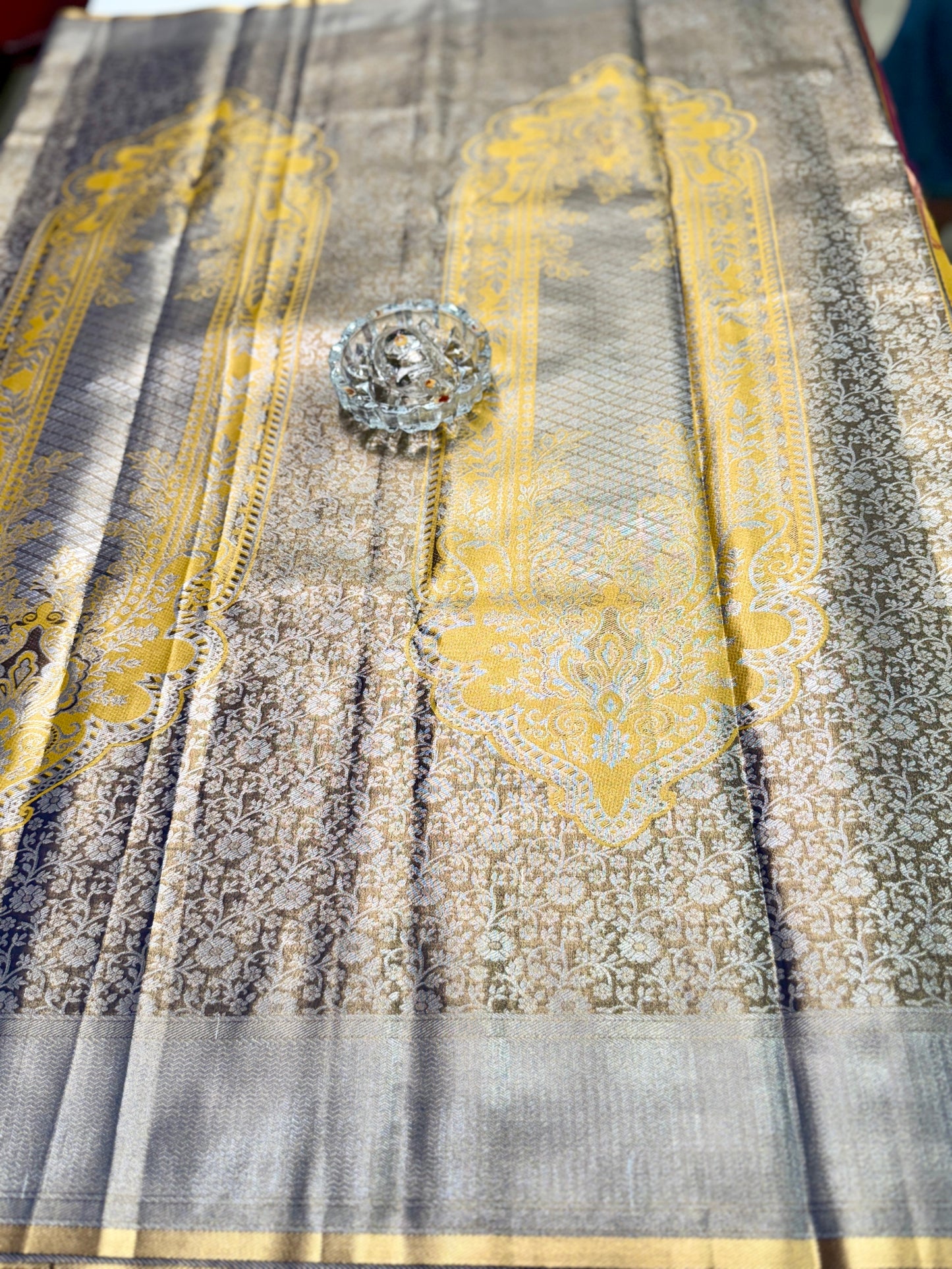 Semi Pattu Silk Saree with Zari Border and Contrast Pallu for Women