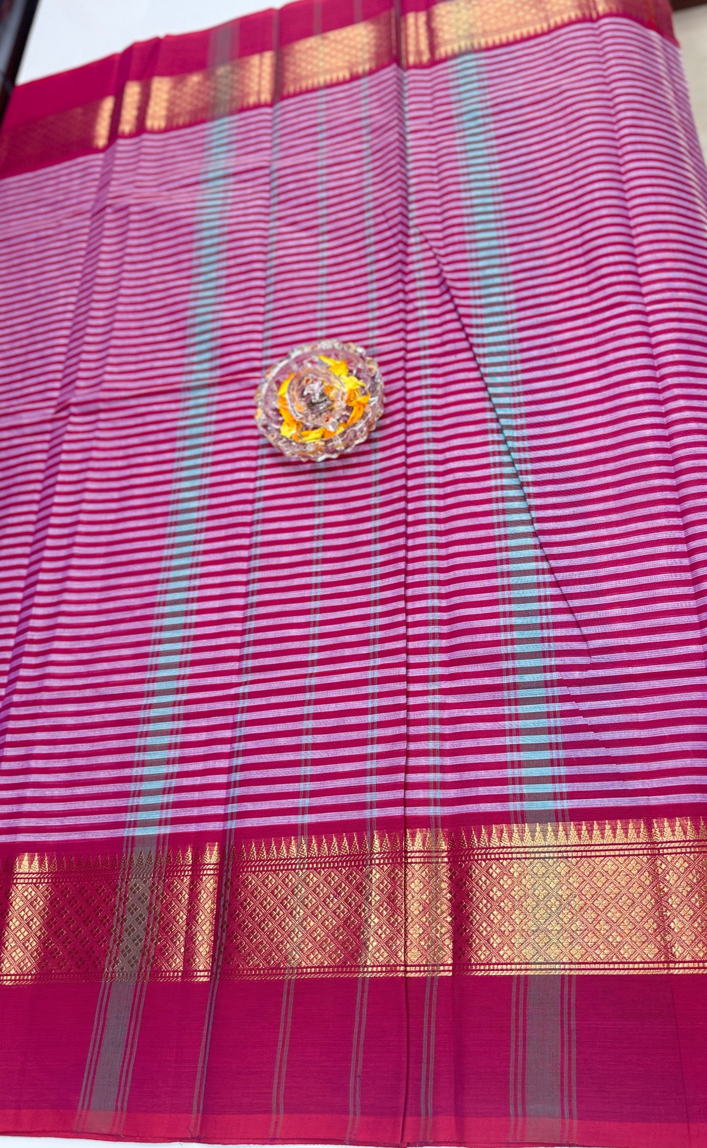 Chettinad Pure Cotton Saree with Zari Border – 80 Count, 20 Colours, 5.5m Length