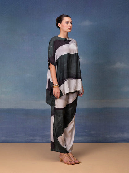 Bamboo Muslin Co-Ord Set with Elegant Print – Sustainable Ethnic Daywear for Women (L to XXL)