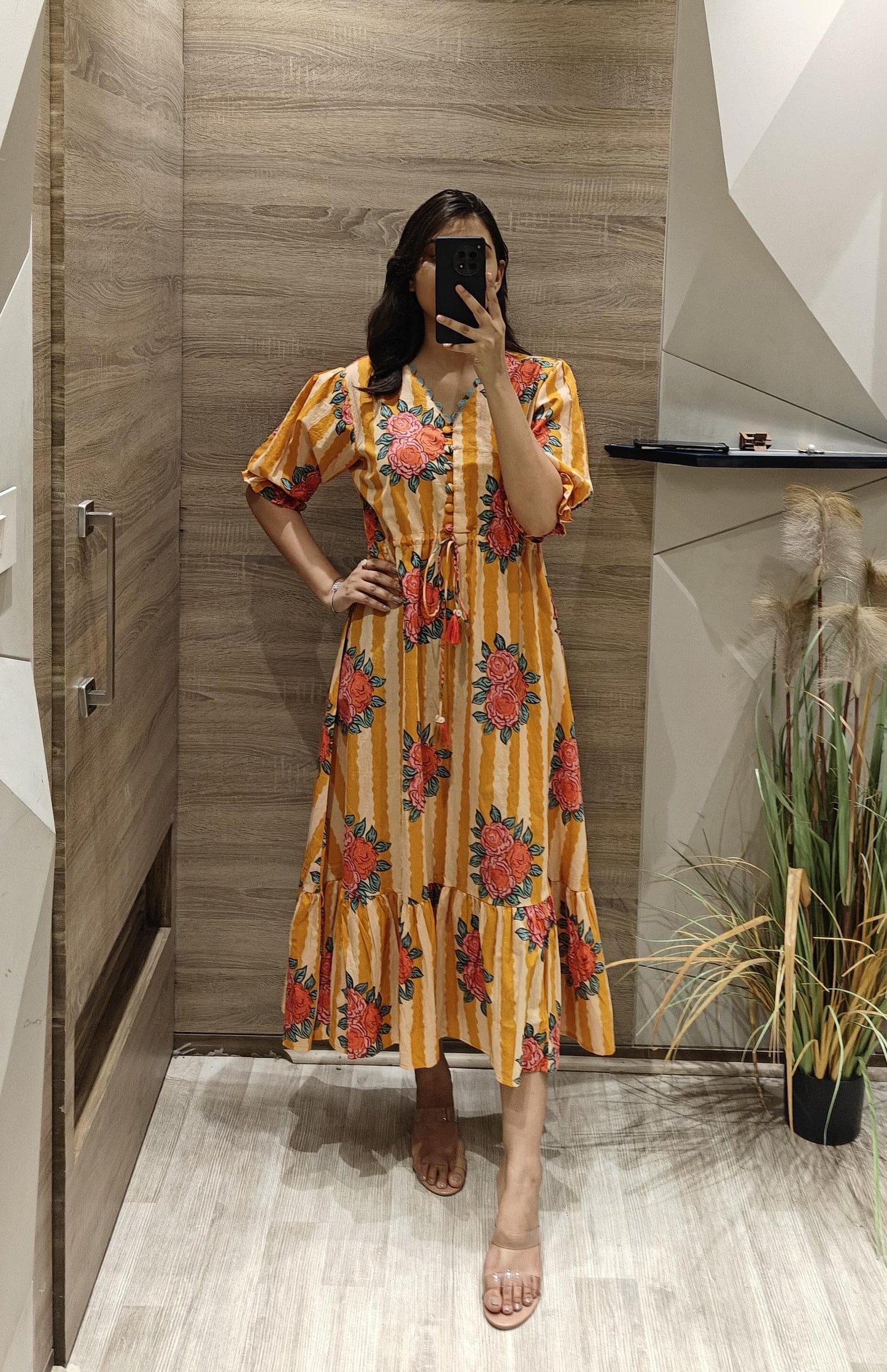 Premium Cotton Tunnel Tunic Midi Dress with Lace Detailing – Women’s Ethnic-Fusion Wear (Sizes 38 to 44)