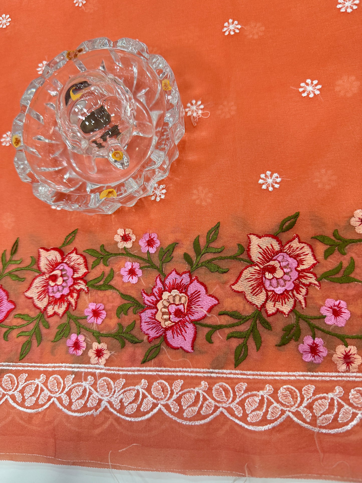 Banarasi Semi-Organza Saree with Embroidery and Fancy Border – Lightweight Festive Saree for Women