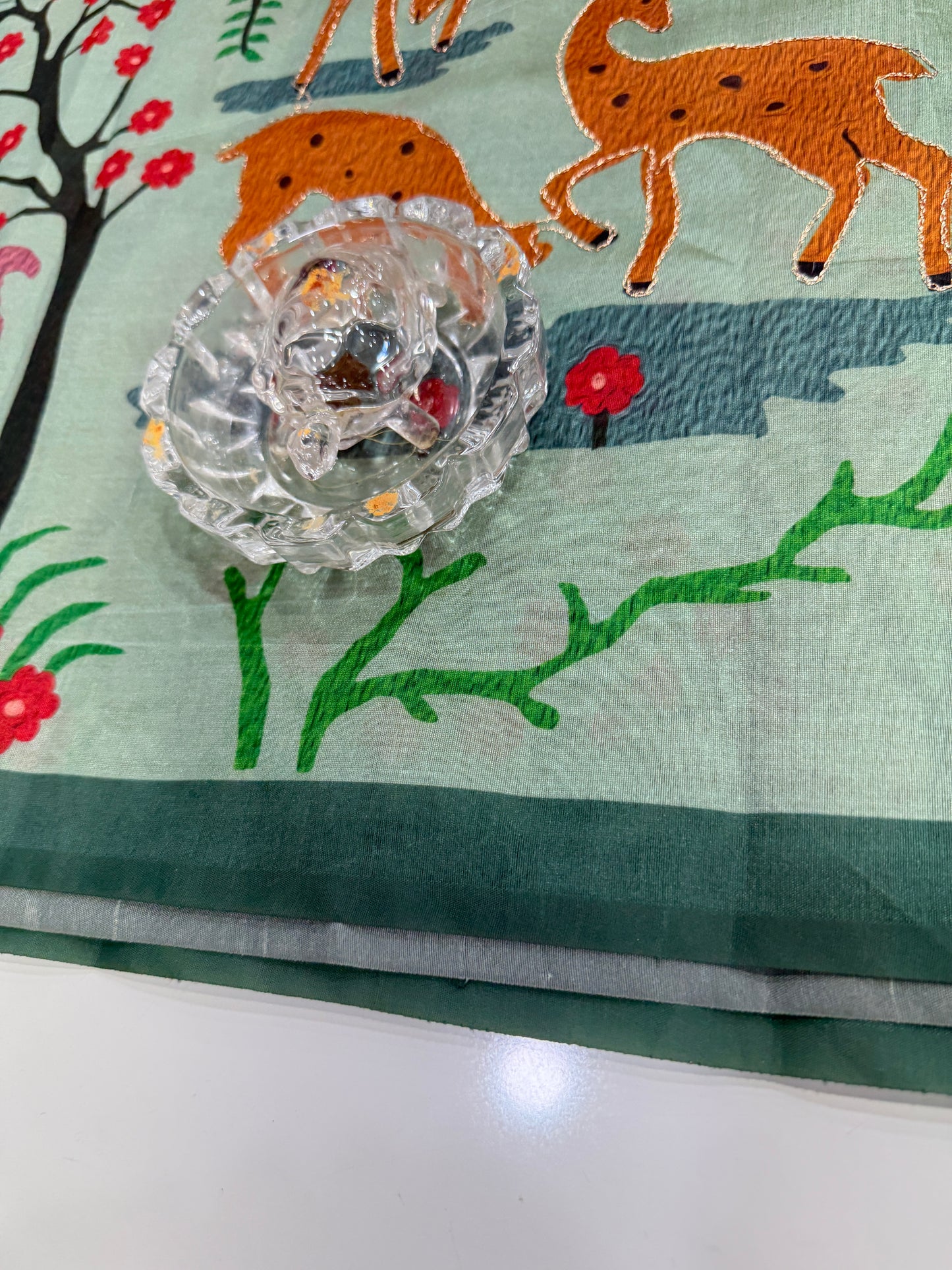 Assam silk saree for women with aari embroidery and paithani motifs, festive wear saree with blouse