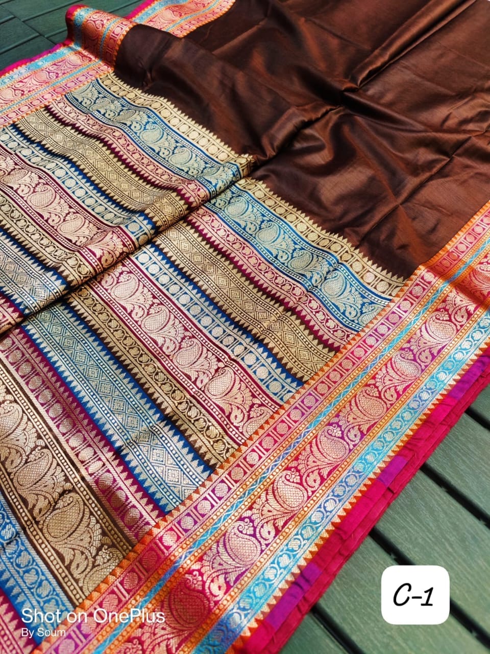 Muga Katan Saree with Brocade Blouse Piece for Women – Plain Body and Soft Drape