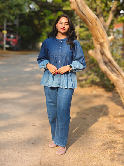 Classic Denim Short Top for Women – Size 2XL