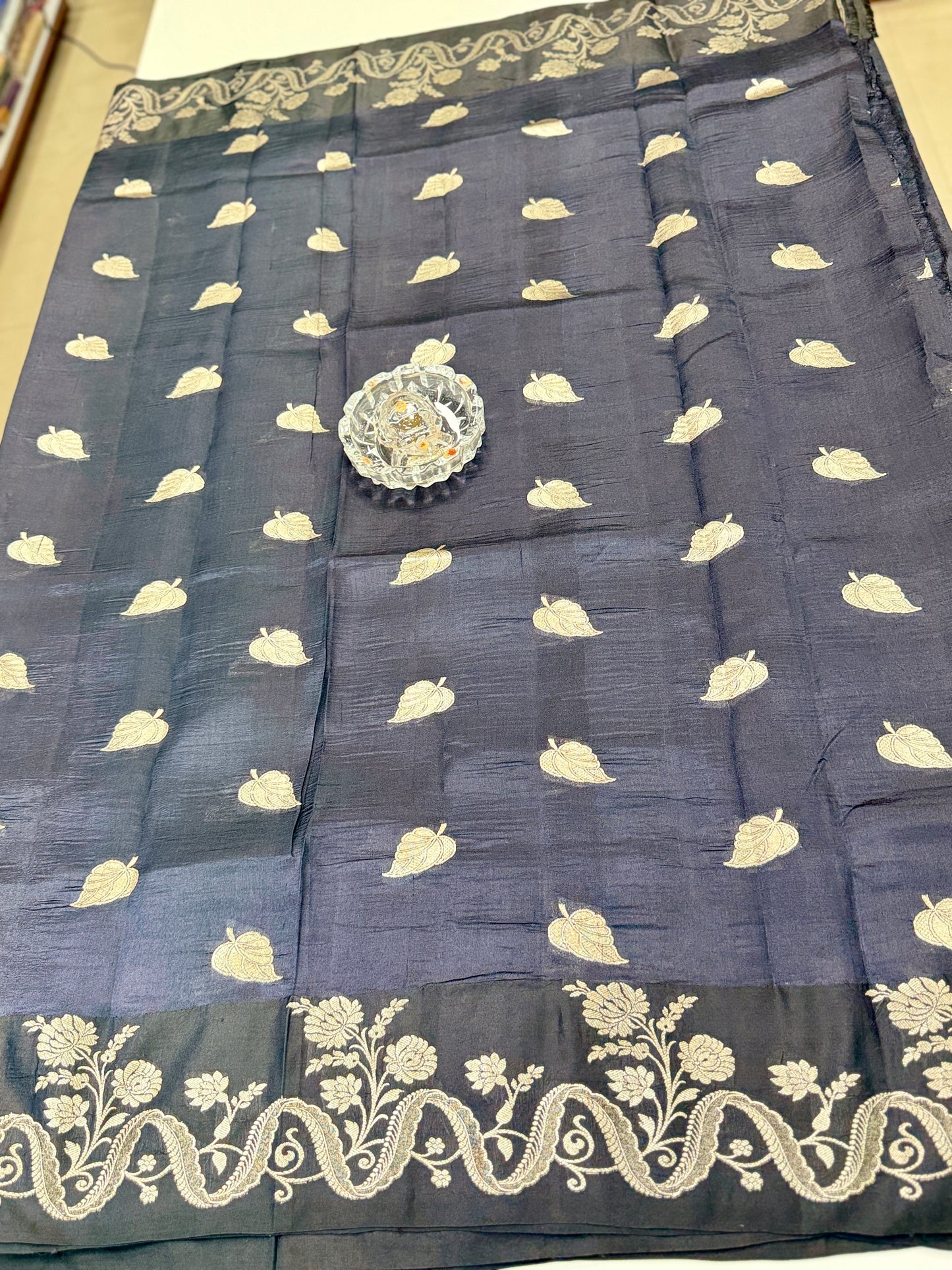 Pure Handloom Banarasi Raw Mango Silk Saree with Kaduwa Resham Zari and Silk Mark Certified Blouse