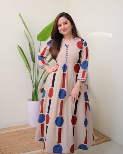 Embroidered Cotton Kurta Pant Set for Women – Soft Fabric & Delicate Detailing