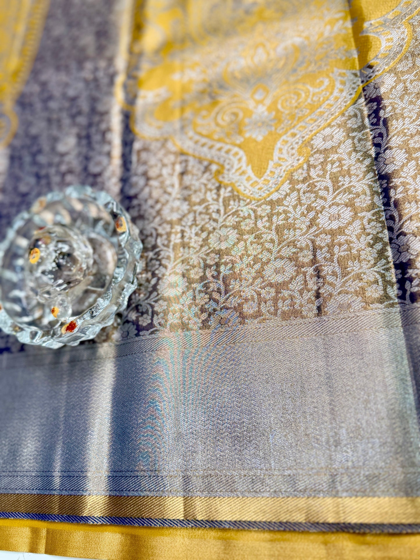 Semi Pattu Silk Saree with Zari Border and Contrast Pallu for Women