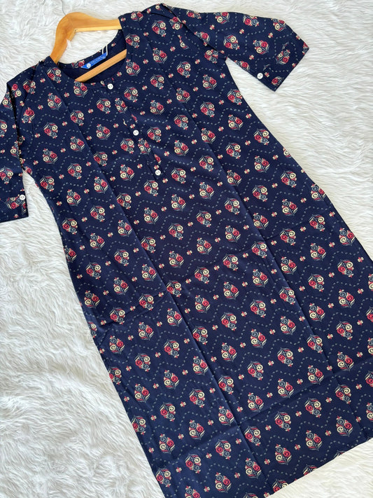 Liva Heavy Rayon Kurti for Women with 3/4th Sleeves – M to XXL