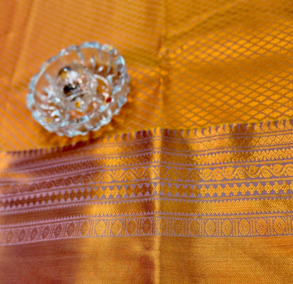 Kanchipuram Style Silk Saree with Rich Zari Border – Festive Wear
