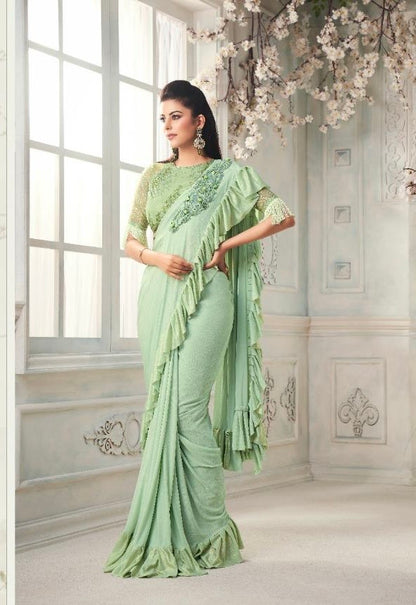 Fancy Fabric Saree with Elegant Design – Traditional and Party Wear Saree for Women