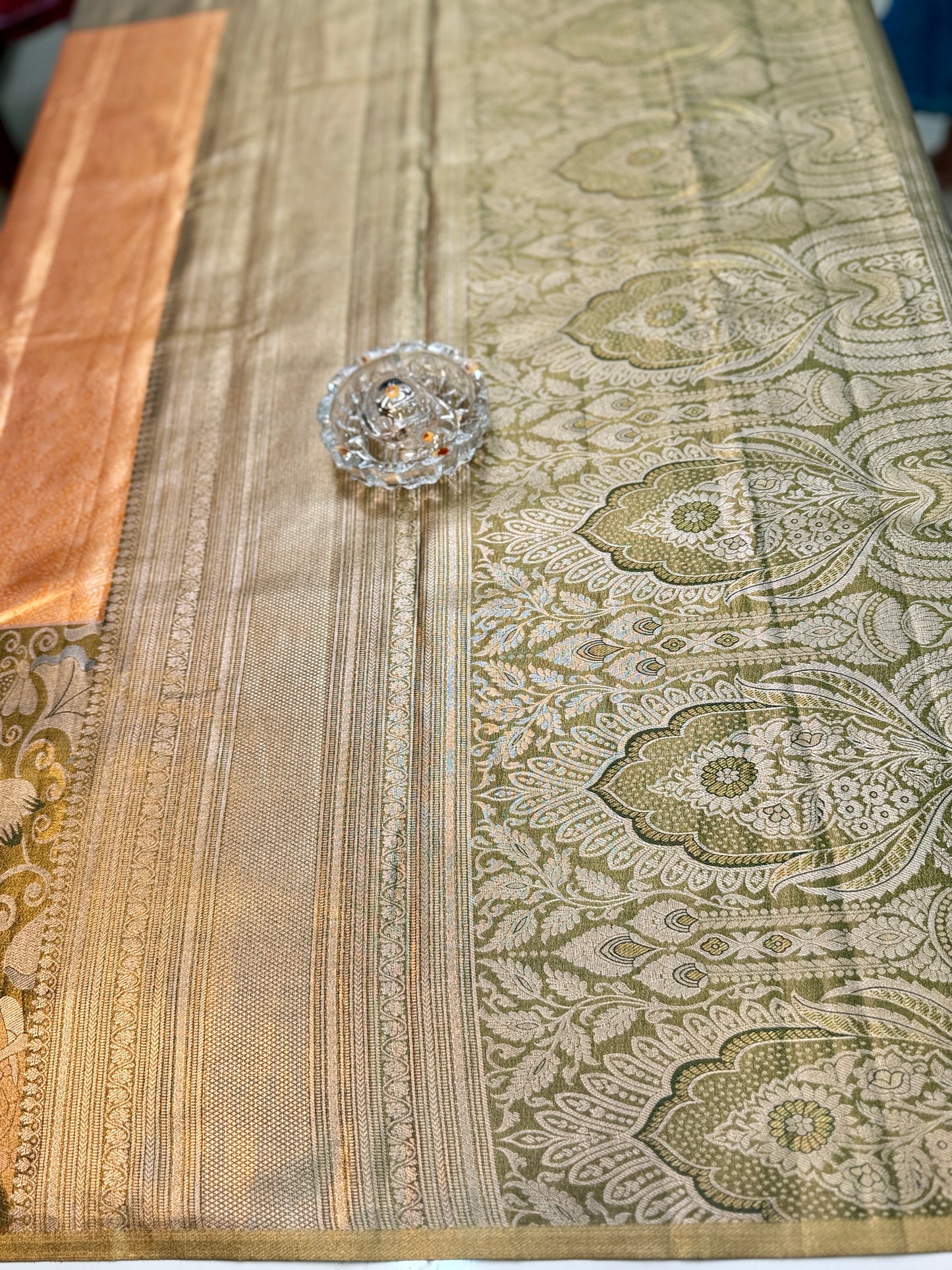 Semi Pattu Silk Saree with Zari Border and Contrast Pallu for Women