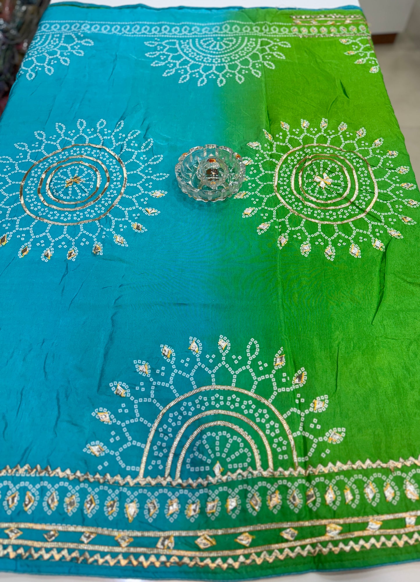 Pure Modal Silk Saree with Embroidered Border and Matching Blouse