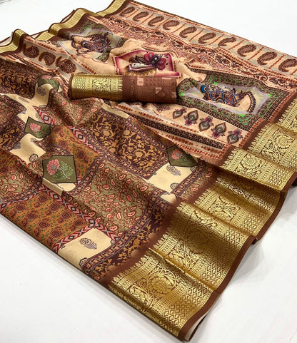 Dola Viscose Silk Saree with Exquisite Printed Design – Elegant Festive Wear for Women