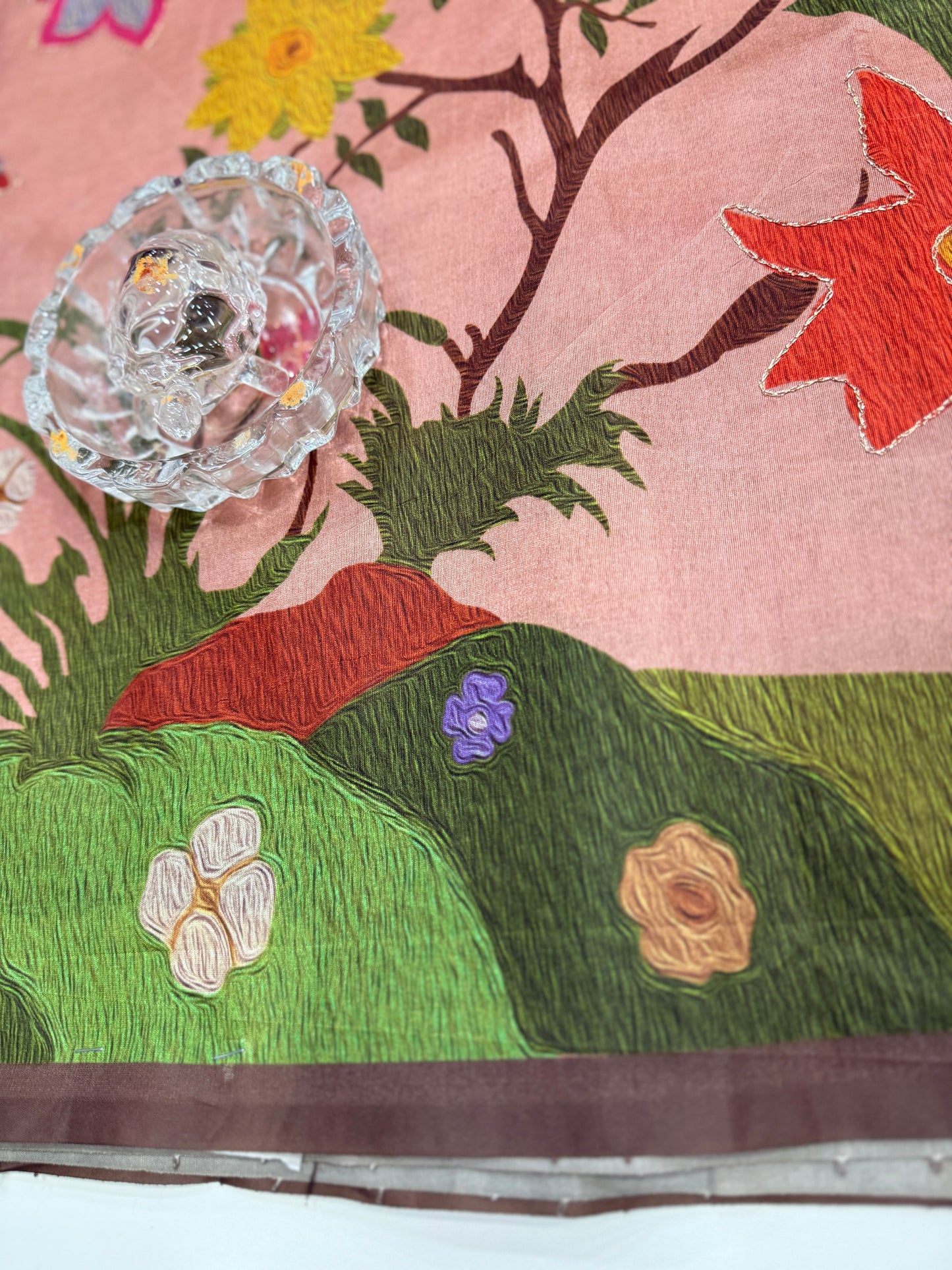 Assam silk saree for women with aari embroidery and paithani motifs, festive wear saree with blouse