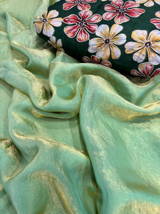 Space Soft Silk Saree with Digital Print Blouse – Lightweight Festive and Party Wear Saree for Women