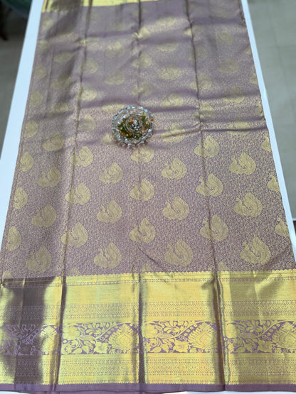 Pure Silk Handloom Saree with Zari Brocade Weaving – Festive & Bridal Collection