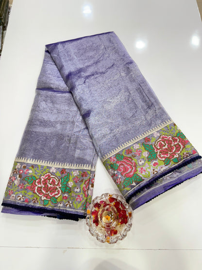 Pure Tissue Paithani Saree with Meenakari Zari Weaving and Silk Mark Certification