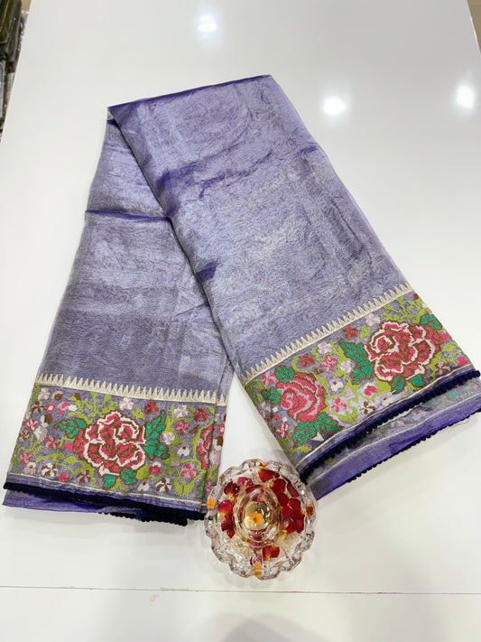 Pure Tissue Paithani Saree with Meenakari Zari Weaving and Silk Mark Certification