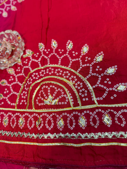 Pure Modal Silk Saree with Embroidered Border and Matching Blouse