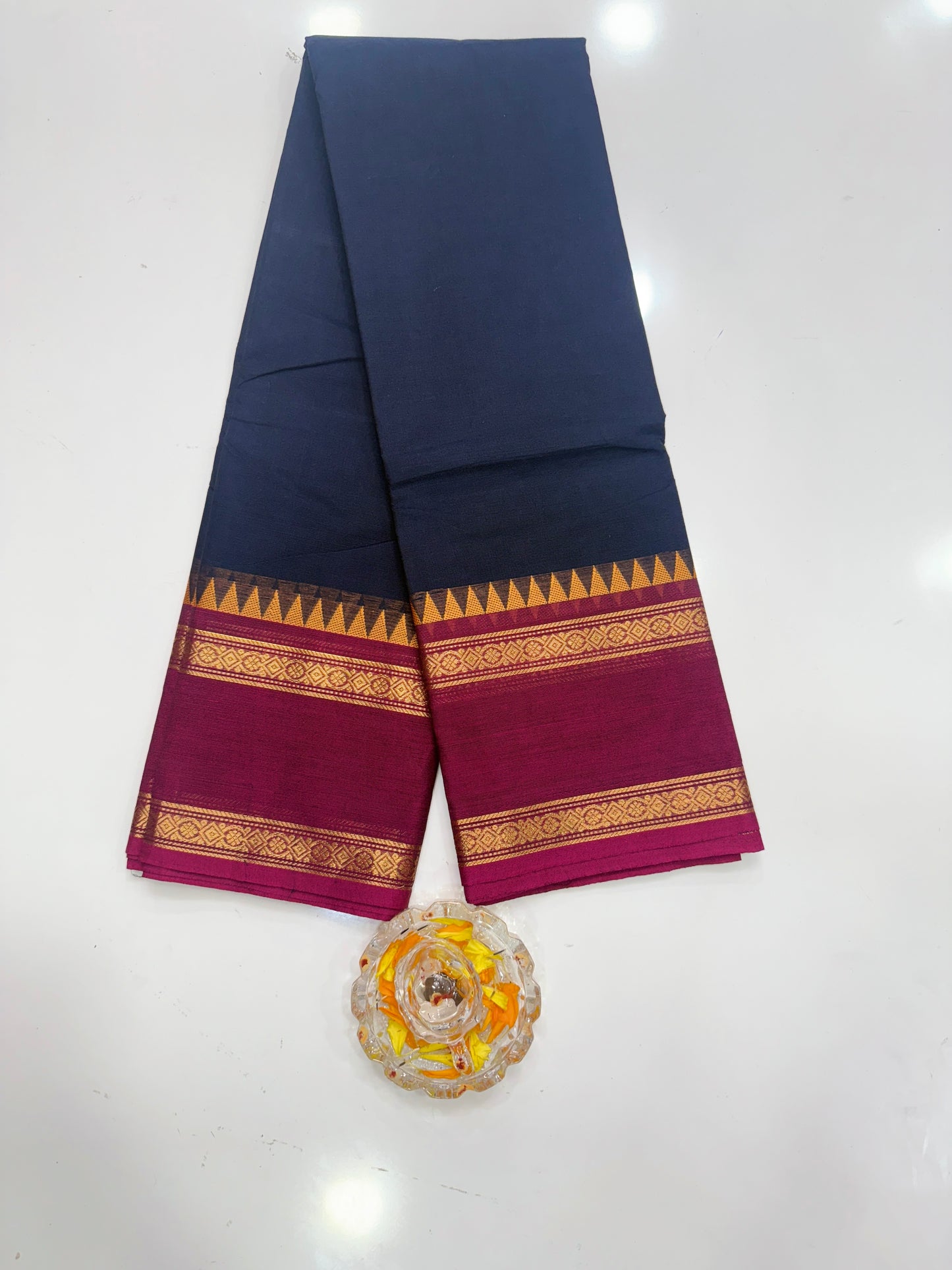 Chettinad Pure Cotton Saree with Zari Border – 80 Count, 20 Colours, 5.5m Length