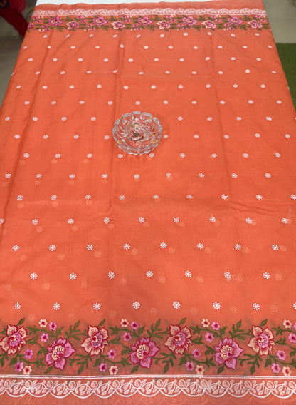 Banarasi Semi-Organza Saree with Embroidery and Fancy Border – Lightweight Festive Saree for Women