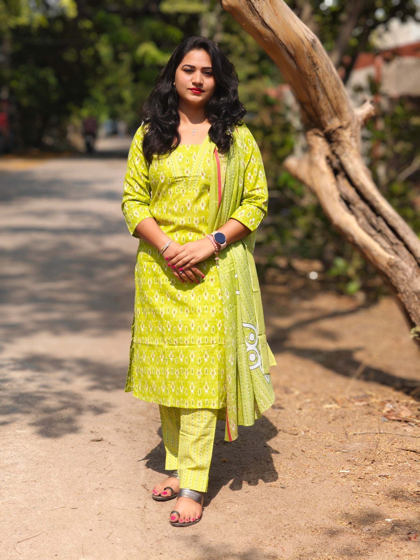 Premium Cotton Floral Kurta Pant Dupatta Suit Set for Women – Sizes M to 3XL