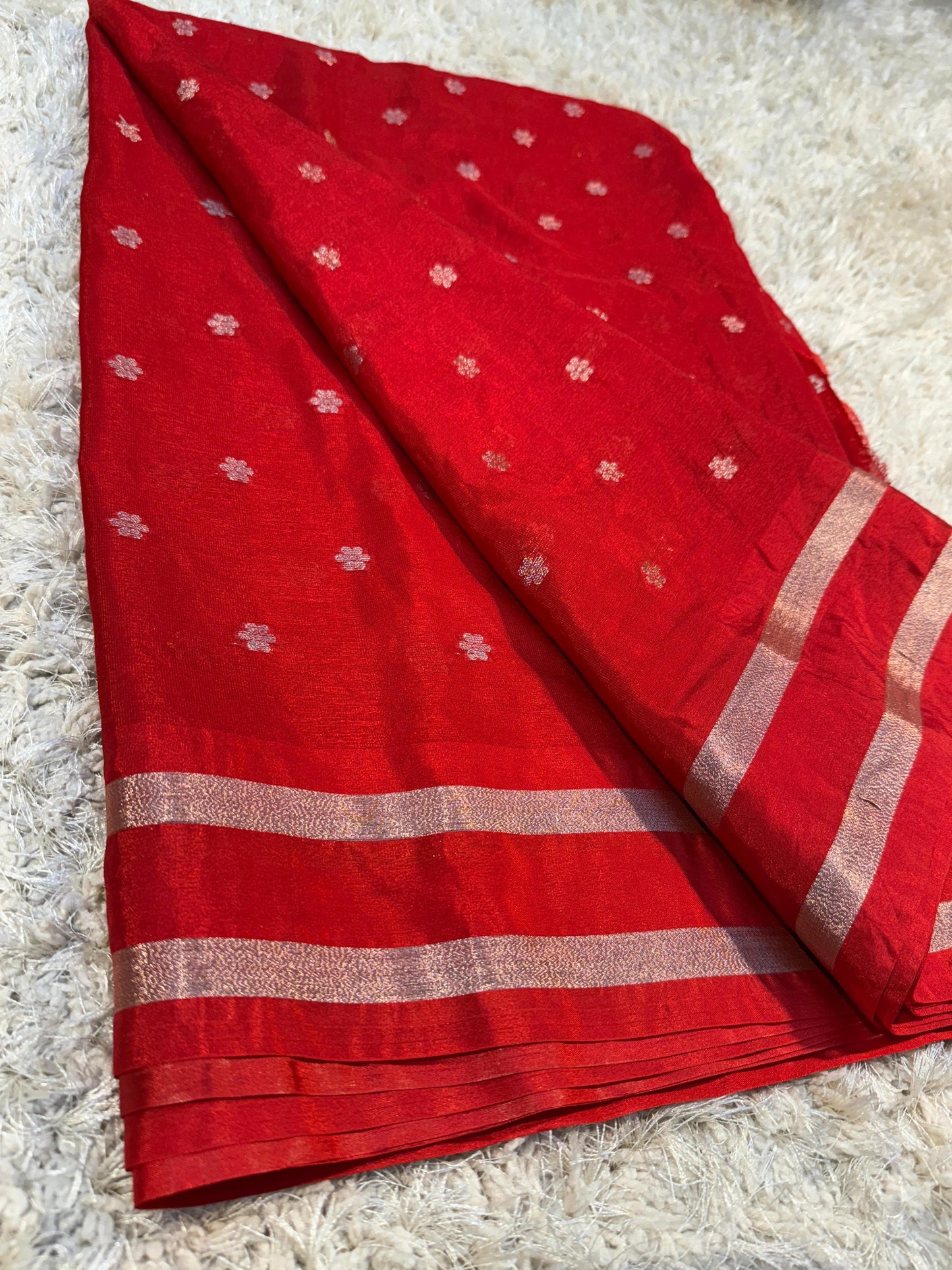 Banarasi Dyeable Soft Silk Saree with Zari Booti Weaving for Women – Festive Wear