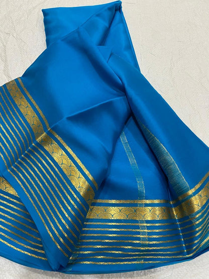 Pure Crepe Mysore Silk Saree for Women – Silk Mark Certified Lightweight Traditional Saree