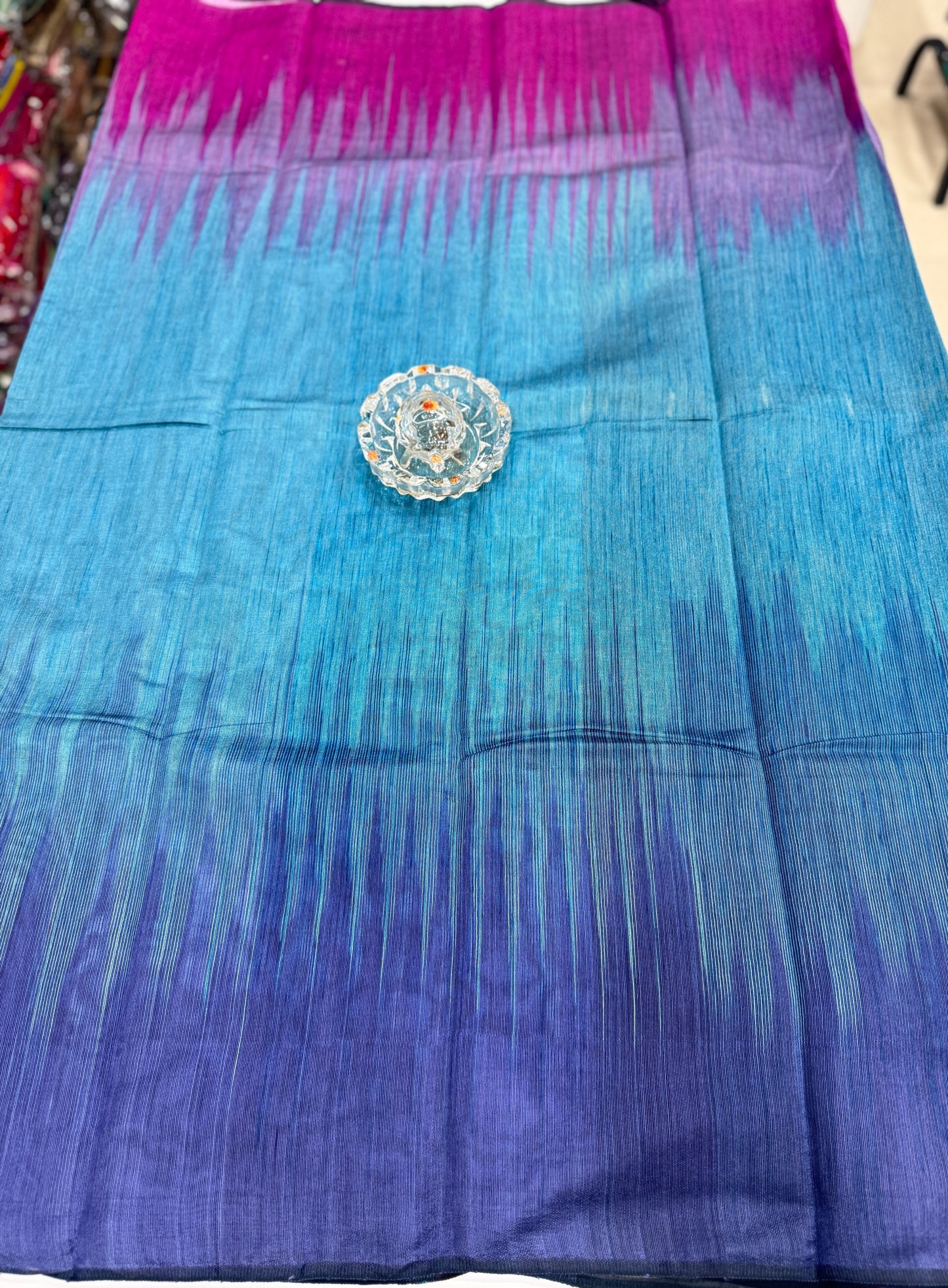 Ikat Kotki Cotton Silk Saree for Women with Matching Blouse Piece – Handwoven Traditional Design