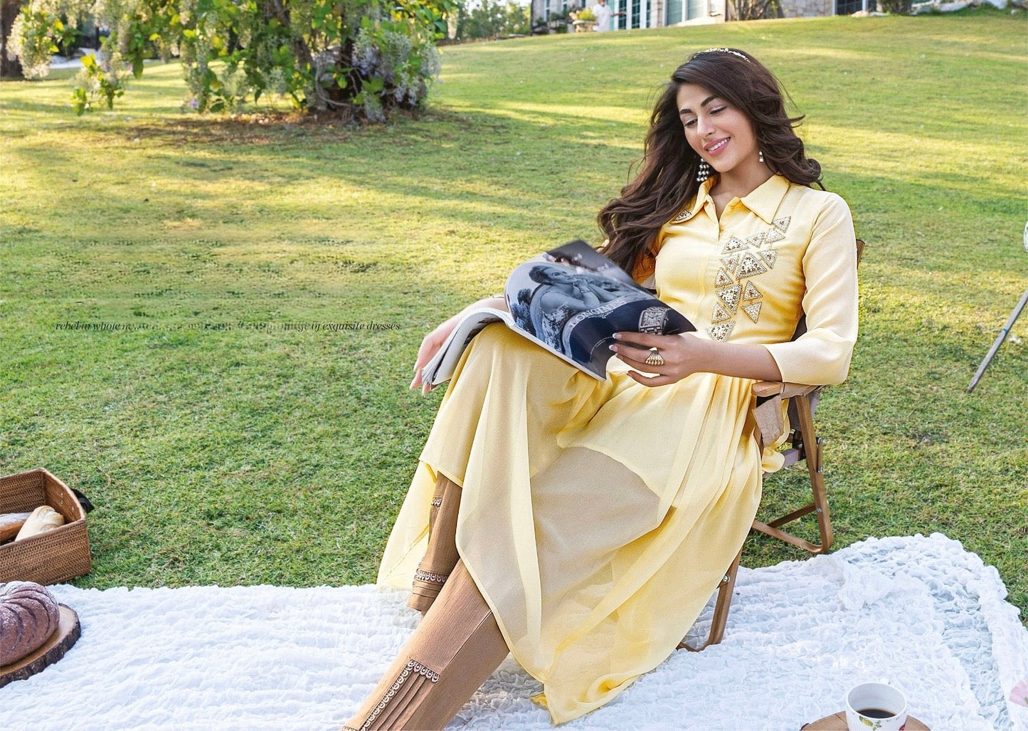 Georgette Designer Kurti Pant Set for Women with Handwork and Cotton Lycra Bottom