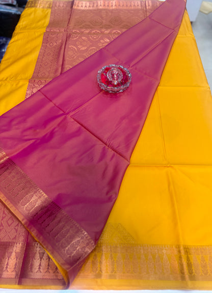 Soft Silk Sarees with Zari Work and Contrast Borders for Women – Festive and Traditional Wear