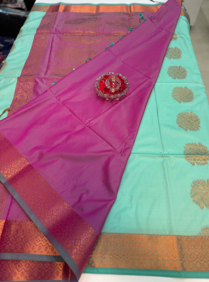 Soft Silk Sarees with Zari Work and Contrast Borders for Women – Festive and Traditional Wear