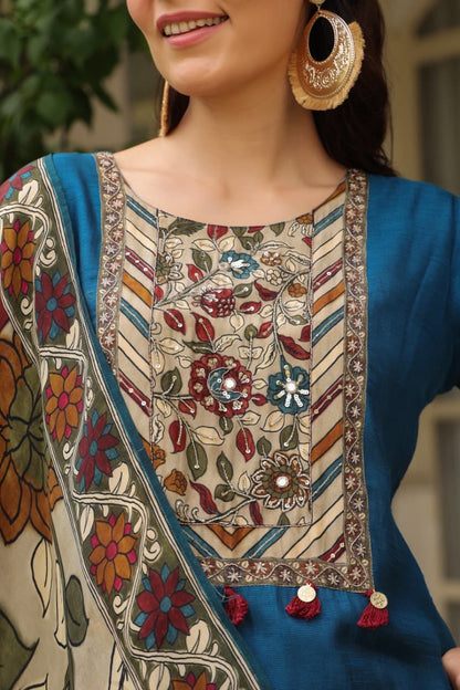 Dola Silk Suit Set with Cotton Lining and Printed Dupatta for Women – Sizes 38 to 46