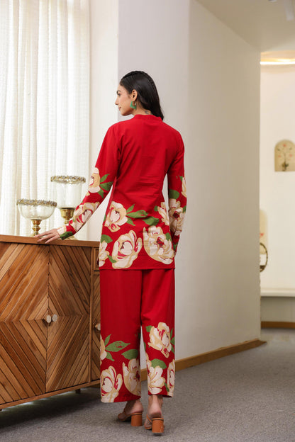 Cotton Cambric Co-Ord Set with Relaxed Fit and Premium Finish – Smart Casual Wear for Women (Sizes 38 to 46)