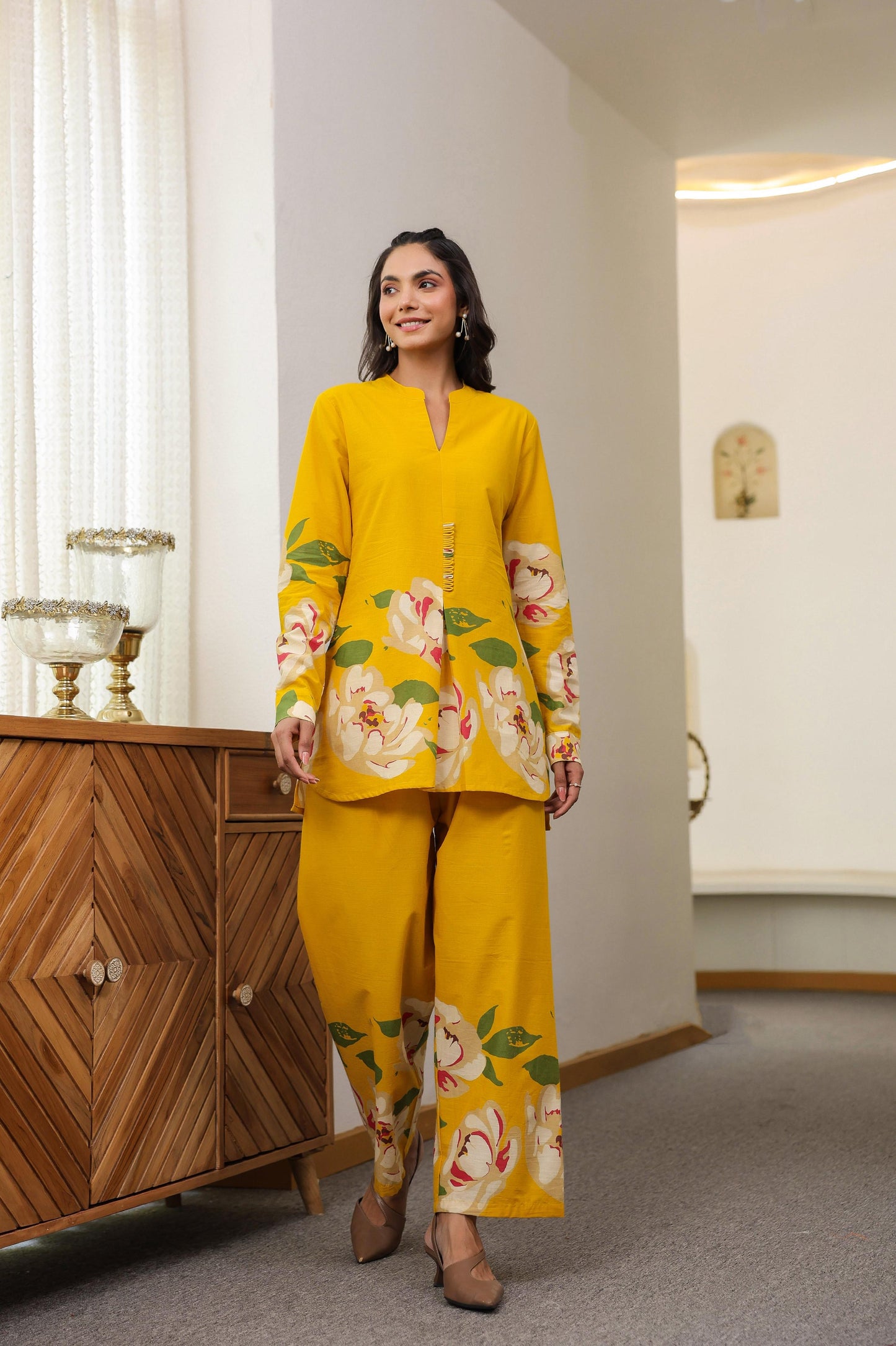 Cotton Cambric Co-Ord Set with Relaxed Fit and Premium Finish – Smart Casual Wear for Women (Sizes 38 to 46)