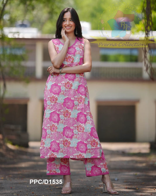 Elegant Kurti Pant Set for Women – Stylish Ethnic Wear for Daily or Festive Use – Sizes 36 to 44