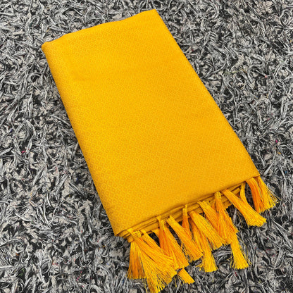 Kubera Pattu Silk Saree with Plain Body and Rich Contrast Border – Festive Wear for Women