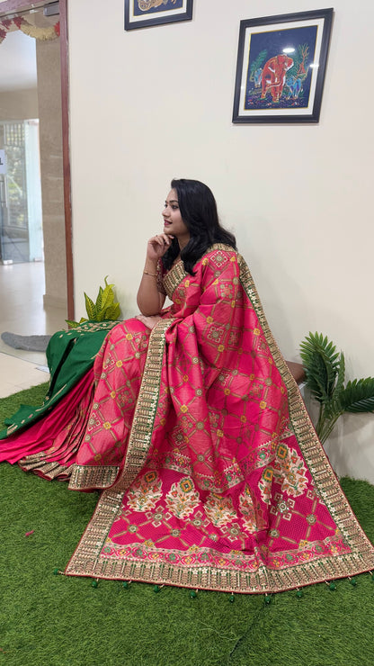 premium designer saree with woven motifs and embroidered blouse – ethnic festive wear for women