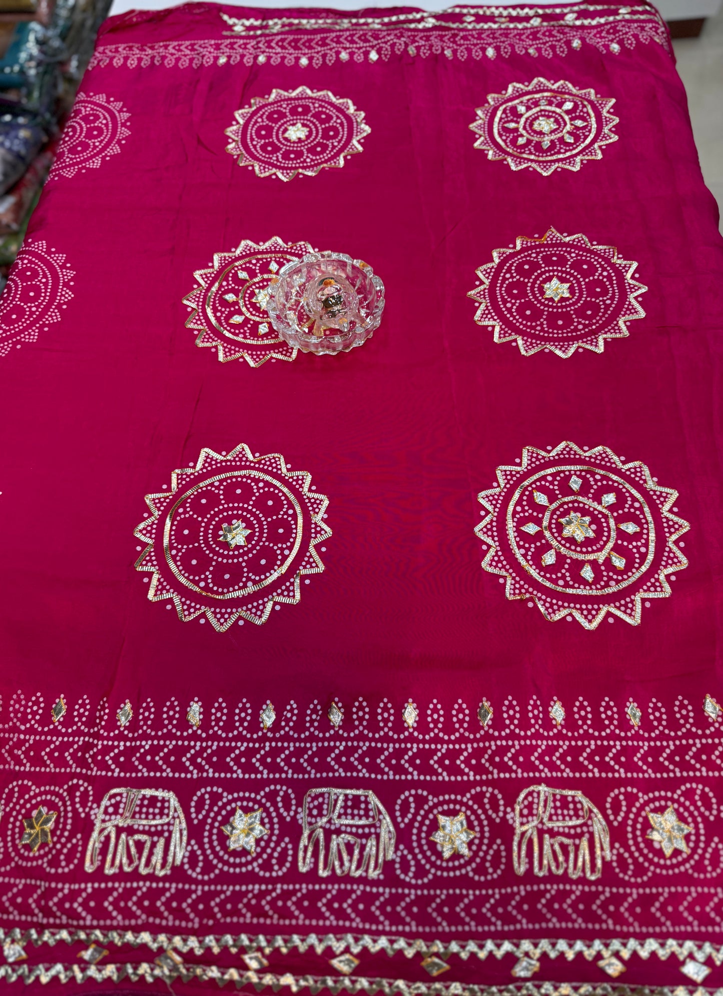 Pure Modal Silk Saree with Embroidered Border and Matching Blouse