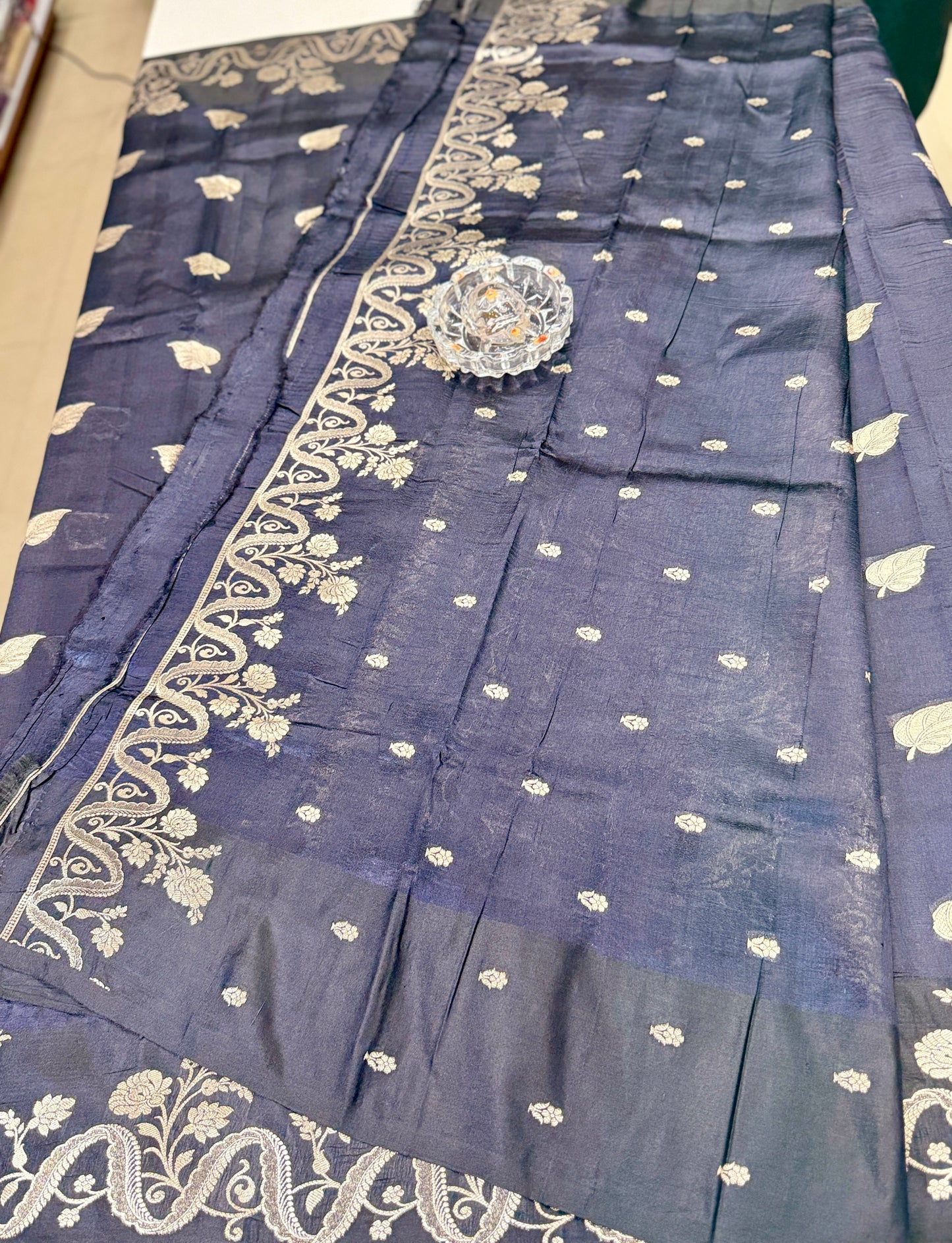 Pure Handloom Banarasi Raw Mango Silk Saree with Kaduwa Resham Zari and Silk Mark Certified Blouse